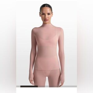 NikeSKIMS WEIGHTLESS LAYERS MOCK NECK LONG SLEEVE TOP Size M